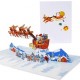 BC Worldwide Ltd 3D pop up Xmas card Merry Christmas Santa Claus reindeer sledge gift seasonal greetings celebration card blank card