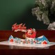 BC Worldwide Ltd 3D pop up Xmas card Merry Christmas Santa Claus reindeer sledge gift seasonal greetings celebration card blank card