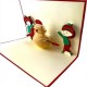 Handmade 3D Pop Up Xmas Card Happy Christmas Kid Child Boy Girl Snowman Vintage Origami Greetings Gift Ornament Decorations