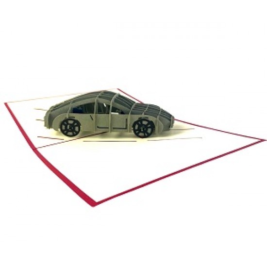 Handmade 3D Pop Up Card Sport Car Birthday, Valentine's Day, Father's Day, Wedding Anniversary, Graduation, Blank Celebrations Card