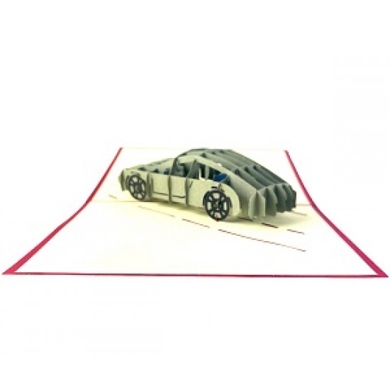 Handmade 3D Pop Up Card Sport Car Birthday, Valentine's Day, Father's Day, Wedding Anniversary, Graduation, Blank Celebrations Card