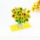 Handmade 3D Pop Up Card Sunflower Flower Vase Birthday Mother's Day Wedding Anniversary Valentine's Day Thank you New Home Best Wishes Love Friendship Retirement Leaving Blank Card