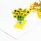 Handmade 3D Pop Up Card Sunflower Flower Vase Birthday Mother's Day Wedding Anniversary Valentine's Day Thank you New Home Best Wishes Love Friendship Retirement Leaving Blank Card