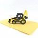 Handmade 3D Pop Up Card Excavator Tractor Birthday Father's Day Anniversary Valentine's Day Blank Greetings