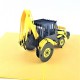 Handmade 3D Pop Up Card Excavator Tractor Birthday Father's Day Anniversary Valentine's Day Blank Greetings