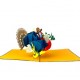 Handmade 3D Pop Up Card Turkey Thanksgiving Christmas seasonal greetings blank card celebrations card