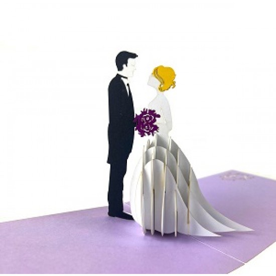 Handmade 3D Pop Up Wedding Card Bride Groom Big Day Wedding Gift Wedding Invitation Wedding Anniversary, Engagement Card, Congratulations Card, Blank Card