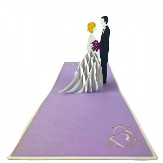 Handmade 3D Pop Up Wedding Card Bride Groom Big Day Wedding Gift Wedding Invitation Wedding Anniversary, Engagement Card, Congratulations Card, Blank Card