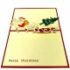 Handmade 3D Pop Up Xmas Card Merry Christmas Santa Claus Reindeer Sledge Gift Tree Seasonal Greetings Celebrations Card