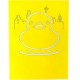 Handmade 3D Pop Up Card Yellow Duck Birthday Wedding Anniversary Valentine's Day Mother's Day New Pet Blank Celebrations.