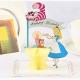 Handmade 4D Pop Up Card Box Alice in Wonderland honeycomb Happy Birthday Cupcake cat racoon party invitation 