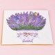 Handmade 4D Pop Up Card Lavender Bouquet Birthday Valentine's Mother's Day Wedding Graduation Anniversary Thank you Leaving New Home Retirement Sympathy