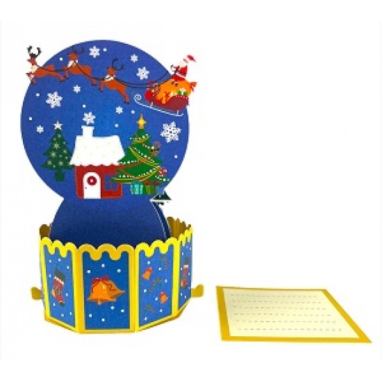 4D Pop Up Christmas Card Box Santa Claus Snowman reindeer Merry Christmas, Xmas gift, home decorations, ornaments