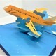 Handmade 3D Pop Up Card Passenger Jet Aircraft Airline airplane Aviation Birthday Graduation Exam Pass Pilot Father's Day Wedding Anniversary Valentine's Day