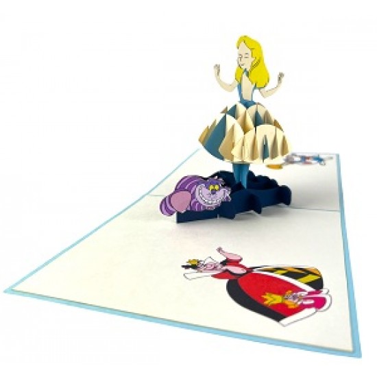 Handmade 3d Pop Up Card Alice In Wonderland Birthday Kid Child Party Invitation Tea Wedding Anniversary Valentine's Day Bridal Shower