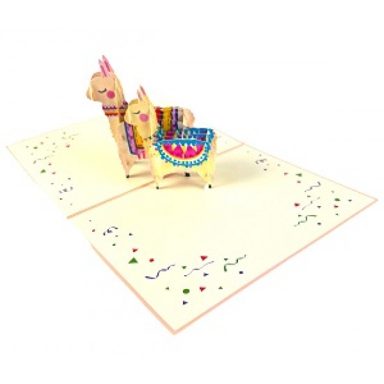 3d Pop Up Card Alpaca Llama Animal Birthday,wedding Anniversay,valentine's Day,mother's Day,father's Day,baby Shower Birth,noving.leaving,travel Holiday Outdoor Invitation