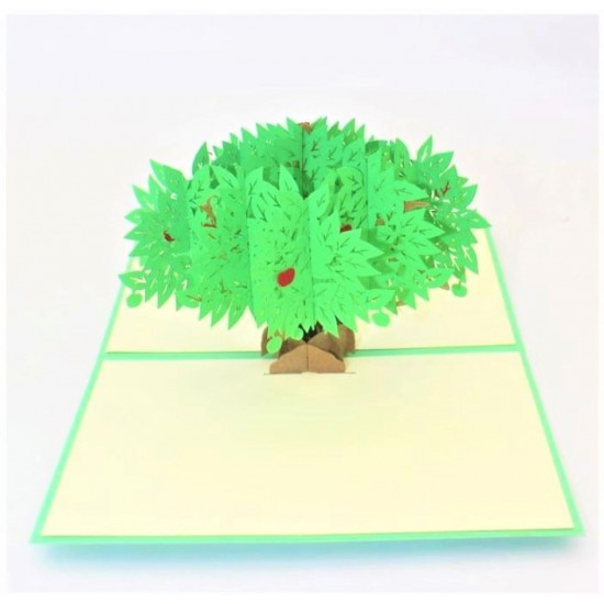 Handmade 3d Pop Up Card Apple Tree Birthday Wedding Anniversary Valentine's Day Mother's Day Holiday Invitation Gift Greetings Decorations