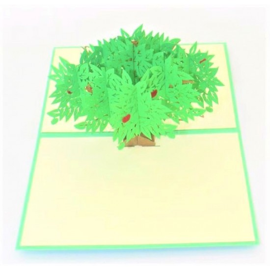 Handmade 3d Pop Up Card Apple Tree Birthday Wedding Anniversary Valentine's Day Mother's Day Holiday Invitation Gift Greetings Decorations