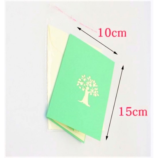 Handmade 3d Pop Up Card Apple Tree Birthday Wedding Anniversary Valentine's Day Mother's Day Holiday Invitation Gift Greetings Decorations