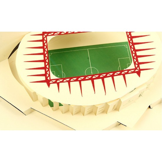 Handmade 3D Pop Up Card Arsenal Football Club Emirates Stadium Happy Birthday Valentines Day Father's Day Wedding Anniversary Graduation Thank you Retirement Love Friendship