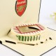 Handmade 3D Pop Up Card Arsenal Football Club Emirates Stadium Happy Birthday Valentines Day Father's Day Wedding Anniversary Graduation Thank you Retirement Love Friendship