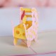 Handmade 3d Pop Up Popup Card Birthday New Baby Girl Birth Baby Shower Baptism Christening Party Invitation Celebration Card Family Friend