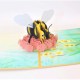 Handmade 3d Pop Up Card Bee Flower Birthday,valentine's Day,mother's Day,wedding Anniversary,friendship,blank Greetings,thank You,celebrations Card