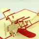 Handmade 3d Pop Up Card Birthday Greeting,wedding Anniversary,valentines Day,father's Day,vintage Biplane Wwi Aircraft Wings Aeroplane Love