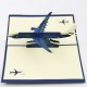 Handmade 3d Pop Up Greeting Card Birthday Christmas Valentines Day Father's Day Gaduation For Pilot Flight Airplane Fans Enthusiasts Paper Craft Gift