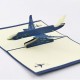 Handmade 3d Pop Up Greeting Card Birthday Christmas Valentines Day Father's Day Gaduation For Pilot Flight Airplane Fans Enthusiasts Paper Craft Gift