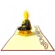 Handmade 3D Pop Up Card Buddha Birthday Religious Card Father's Day Mother's Day Anniversary New Home Good Luck Blank card