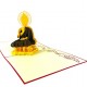 Handmade 3D Pop Up Card Buddha Birthday Religious Card Father's Day Mother's Day Anniversary New Home Good Luck Blank card