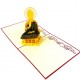 Handmade 3D Pop Up Card Buddha Birthday Religious Card Father's Day Mother's Day Anniversary New Home Good Luck Blank card