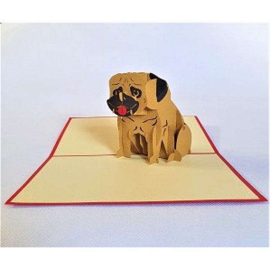 Handmade 3d Pop Up Card Bulldog Pet Animal Happy Birthday Card,blank Card,greetings Card,thank You,wedding Anniversary,housewarming Gift Ornament