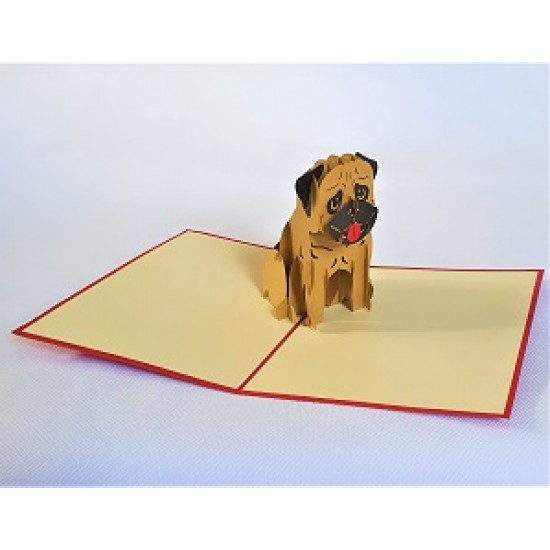 Handmade 3d Pop Up Card Bulldog Pet Animal Happy Birthday Card,blank Card,greetings Card,thank You,wedding Anniversary,housewarming Gift Ornament