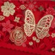 6 Gold Leaf Butterfly Sakura Cherry Blossom Laser Cut Red Lace Red Money Envelope Hong Bao, wedding, anniversary, birthday, graduation, baby Birth, new Year, christmas