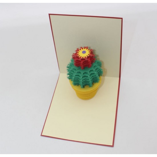 Handmade 3d Popup Card Cactus Greeting Card Birthday Wedding Anniversary Valentines Day Mother's Day Father's Day New Home Housewarming Gift