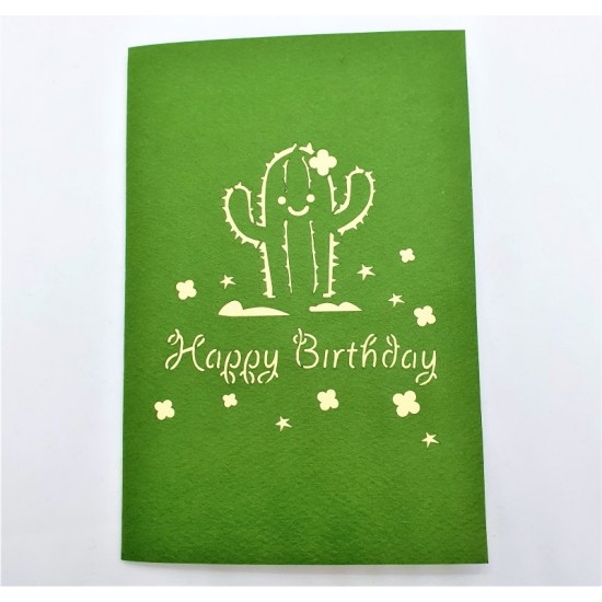 Handmade 3d Pop Up Card Cactus Happy Birthday Card,seasonal Greetings Card,celebrations Card,congratulations Card