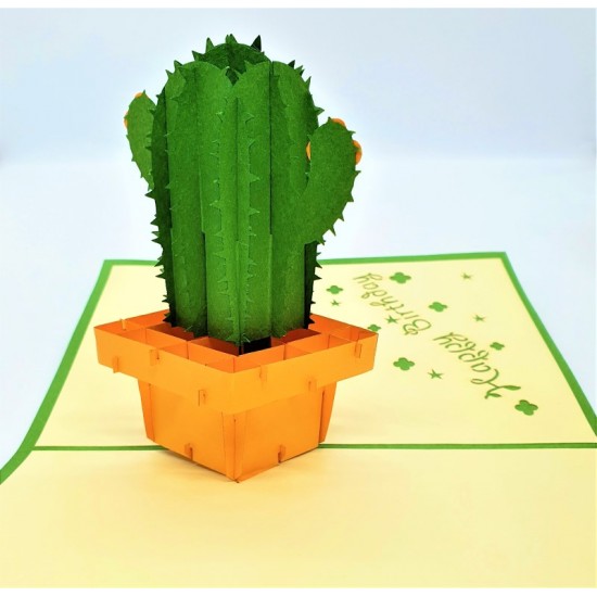 Handmade 3d Pop Up Card Cactus Happy Birthday Card,seasonal Greetings Card,celebrations Card,congratulations Card