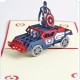 Handmade 3D Pop Up Card Captain America Birthday Wedding Anniversary Halloween Father's Day Mother's Day Valentines Day 