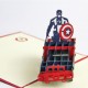 Handmade 3D Pop Up Card Captain America Birthday Wedding Anniversary Halloween Father's Day Mother's Day Valentines Day 