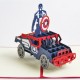 Handmade 3D Pop Up Card Captain America Birthday Wedding Anniversary Halloween Father's Day Mother's Day Valentines Day 