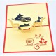 Handmade 3D Pop Up Card Cat Fish Birthday Wedding Anniversary Valentine's Day Father's Day Mother's Day Dinner Invitation Origami Laser Cut Greetings Gits