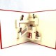 Handmade 3d Pop Up Card Cats On The Stairs Birthday Wedding Anniversary Valentine's Day Mother's Day Father's Day Gift