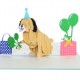 Handmade 3d Pop Up Card Dog First Birthday Celebration Party Invitation Kid Child Gift Balloon