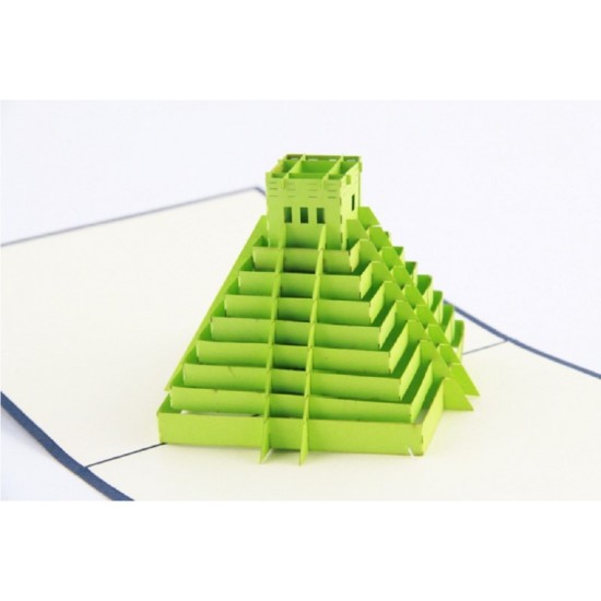 Handmade 3d Pop Up Popup Greeting Card Chichen Itza Maya Pyramid Birthday Wedding Christmas Anniversary Valentines Day Father's Day Mother's Day Engagement Gift