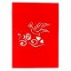 Handmade 3D pop up card Double Happiness Love Bird Oriental Wedding Card Wedding Gift Wedding Party Invitation Engagement Congratulations Marriage Proposal Valentine's Day.