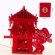 Handmade 3d Pop Up Wedding Card Double Happiness Chinese Groom Bride Ancient Oriental Big Day Good Luck Bridal Sedan Valentines Anniversary