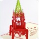 Handmade 3d Pop Up Greeting Card Music Angel Church Bell Tower Christmas Papercraft Gift