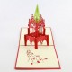 Handmade 3d Pop Up Greeting Card Music Angel Church Bell Tower Christmas Papercraft Gift